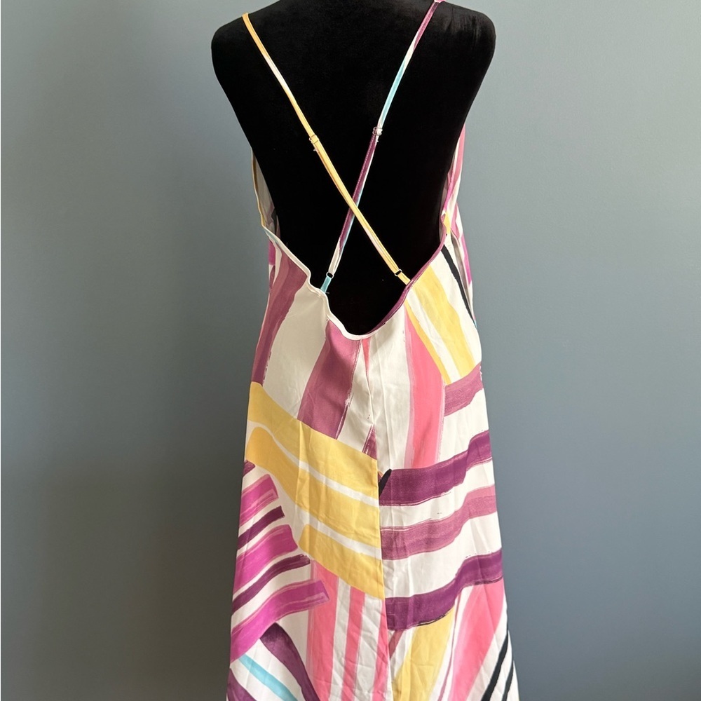 REDUCED! NWT Cupshe Pink and Yellow High Low Sundress - Picture 2 of 7